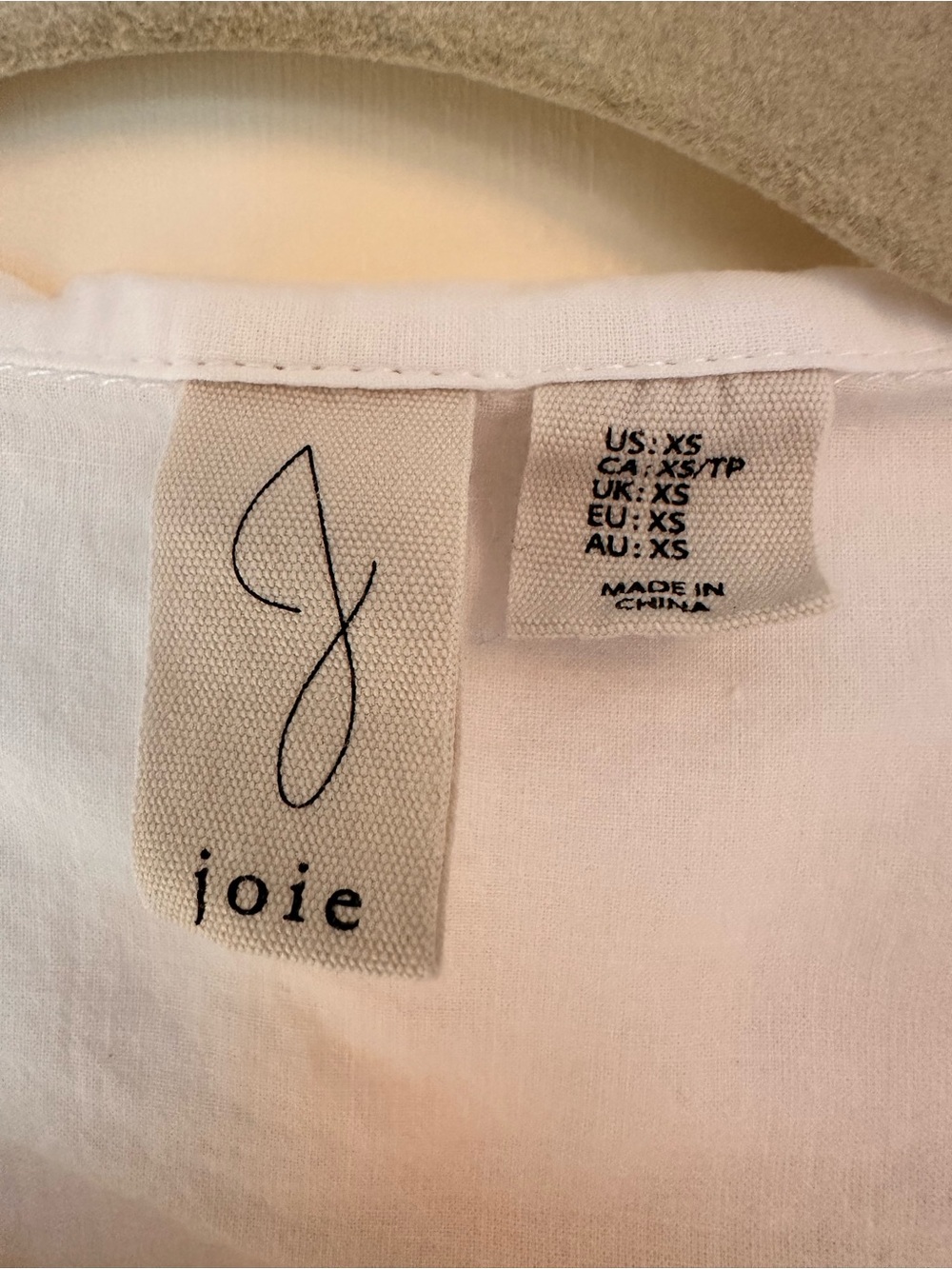 Joie White Cotton Eyelet Lace Peter Pan Collar Blouse Top XS - Picture 3 of 6